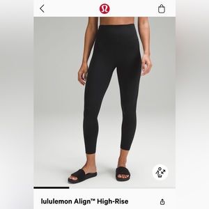 Lululemon align mid rise size 4 black 25”